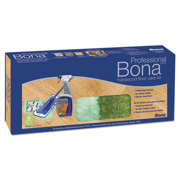 Bona® Hardwood Floor Care Kit, 15" Wide Microfiber Head, 52" Blue Steel Handle freeshipping - TVN Wholesale